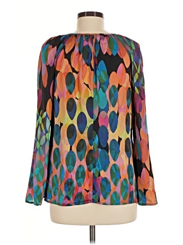 Trina Turk Long Sleeve Silk Top (view 2)
