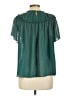J.Crew 100% Polyester Teal Short Sleeve Blouse Size L - photo 2