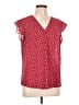 Fun2Fun 100% Polyester Red Short Sleeve Blouse Size L - photo 1