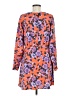 Free People 100% Polyester Print Orange Casual Dress Size 8 - photo 2