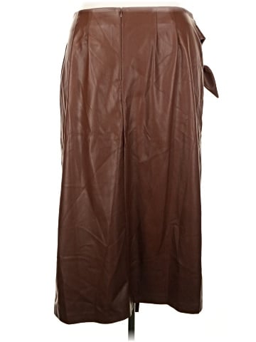 ELOQUII Faux Leather Skirt (view 2)
