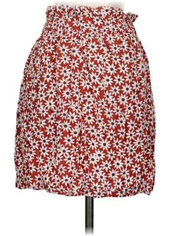 Madewell Paperbag Button-Front Mini Skirt in Falling Daisies (view 2)