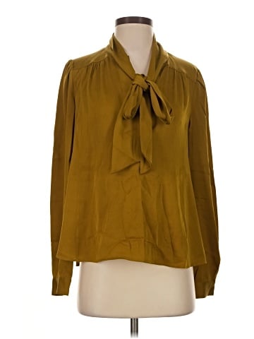 Diane von Furstenberg Long Sleeve Silk Top (view 1)