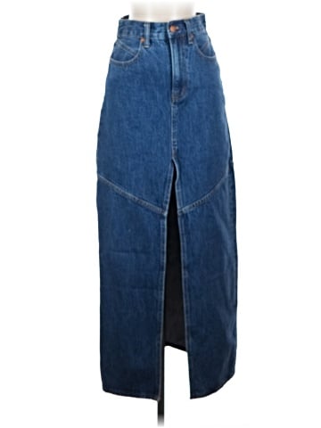 Madewell Denim Mid-Rise Maxi Skirt in Pineland Wash (view 1)