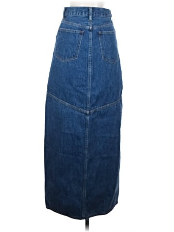 Madewell Denim Mid-Rise Maxi Skirt in Pineland Wash (view 2)