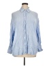 Zara Stripes Blue Long Sleeve Button-Down Shirt Size XL - photo 1