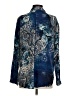 Johnny Was 100% Silk Paisley Blue Long Sleeve Silk Top Size S - photo 2