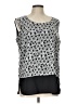 Milano 100% Polyester Silver Sleeveless Top Size L - photo 1