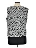 Milano 100% Polyester Silver Sleeveless Top Size L - photo 2