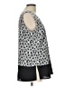 Milano 100% Polyester Silver Sleeveless Top Size L - photo 4