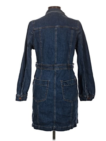 Madewell Denim Seamed Long-Sleeve Mini Dress (view 2)