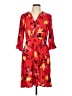 Old Navy Print Red Casual Dress Size L - photo 1