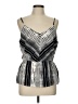 Veronica M. 100% Polyester Silver Tank Top Size L - photo 1