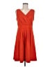 Lands' End Solid Orange Cocktail Dress Size M (petite) - photo 1