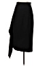 Milly Solid Black Formal Skirt Size 4 - photo 2