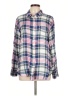 Joules 100% Viscose Plaid Blue Long Sleeve Button-Down Shirt Size 12 - photo 1