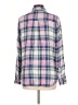 Joules 100% Viscose Plaid Blue Long Sleeve Button-Down Shirt Size 12 - photo 2