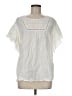 Studio West 100% Cotton Ivory Short Sleeve Blouse Size M - photo 1