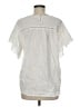 Studio West 100% Cotton Ivory Short Sleeve Blouse Size M - photo 2
