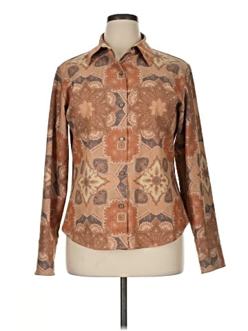 Anne Klein Long Sleeve Button-Down Shirt (view 1)
