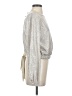 Pookie & Sebastian Metallic Silver Long Sleeve Blouse Size XS - photo 4