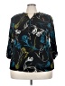 Carolyn Taylor Print Black 3/4 Sleeve Blouse Size 3X - photo 1