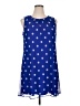 DKNY Polka Dots Blue Casual Dress Size 16 - photo 1