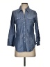 Nine West 100% Cotton Blue 3/4 Sleeve Button-Down Shirt Size S - photo 1