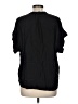 Point Sur 100% Viscose Black Short Sleeve Blouse Size M - photo 2