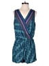 Mossimo Supply Co. 100% Rayon Paisley Blue Romper Size L - photo 1