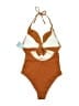 Cupshe Solid Orange One Piece Swimsuit Size M - photo 2