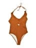 Cupshe Solid Orange One Piece Swimsuit Size M - photo 1