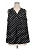 Fervour 100% Polyester Polka Dots Black Sleeveless Blouse Size 1X - photo 1