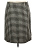 Metrostyle Houndstooth Gray Wool Skirt Size 10 - photo 1