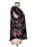 DR2 Floral Black Short Sleeve Blouse Size M - photo 4