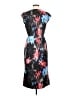 J.Crew 100% Polyester Print Black Casual Dress Size 4 - photo 2