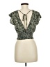 Final Touch 100% Rayon Green Short Sleeve Top Size M - photo 2