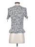 H&M 100% Viscose Gray Short Sleeve Blouse Size 4 - photo 2