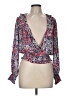 Parker 100% Silk Pink Purple Long Sleeve Silk Top Size M - photo 1