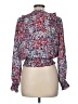 Parker 100% Silk Pink Purple Long Sleeve Silk Top Size M - photo 2