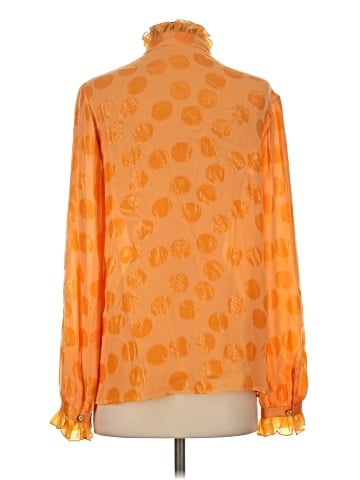 Saloni Long Sleeve Silk Top (view 2)