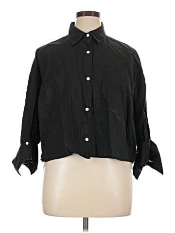 Madewell Straight-Hem Shirt in Linen-Cotton (view 1)