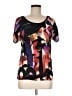 Joseph Ribkoff Graphic Solid Multi Color Black Short Sleeve Blouse Size 8 - photo 1