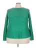 Rafaella Metallic Green Pullover Sweater Size 3X - photo 1