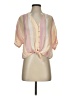 Rails Stripes Pink Short Sleeve Blouse Size XS - photo 1