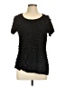 Brittany Black Black Short Sleeve Blouse Size L - photo 1
