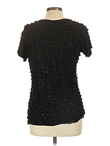 Brittany Black Short Sleeve Blouse (view 2)
