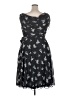 North Style 100% Polyester Stars Black Cocktail Dress Size 18 - photo 2