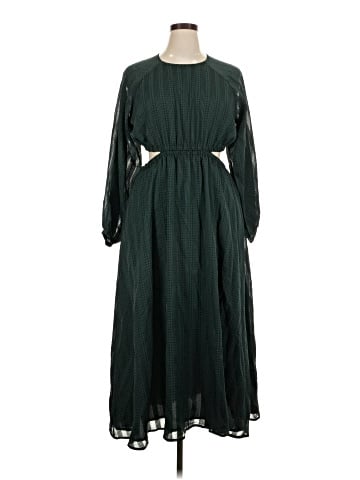 Madewell Long-Sleeve Cutout Midi Dress (view 1)