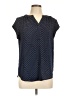 Fun2Fun Polka Dots Blue Short Sleeve Blouse Size L - photo 1